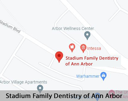 Map image for Which is Better Invisalign or Braces in Ann Arbor, MI